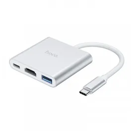 HOCO HB14 Einfach zu verwendender Typ-C, Adapter Typ-C, zu USB3.0+HDTV+PD)