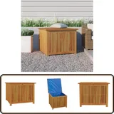 Gartenbox 75x75x58 cm Massivholz Akazie - Holz Gartenbox - Akzientenschrank - Gartenschuppen - Outdoor Box - Lagerschrank