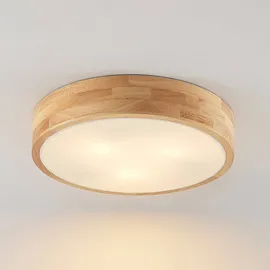 LINDBY Tanju 8 dimmbar Holz/weiß Ø40 cm