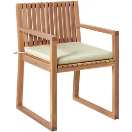 Beliani Sassari Premium Gartenstuhl 2er Set 59 x 59 x 108 cm hellgrün