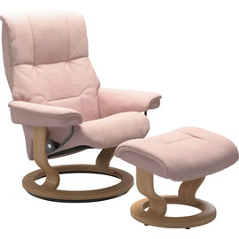 Stressless Relaxsessel STRESSLESS "Mayfair" Sessel Gr. ROHLEDER Stoff Q2 FARON, Classic Base Eiche, Relaxfunktion-Drehfunktion-PlusTMSystem-Gleitsystem, B/H/T: 88 cm x 102 cm x 77 cm, pink (light q2 faron) Lesesessel und Relaxsessel
