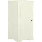 vidaXL Kunststoffschrank Haushaltsschrank Schrank Beistellschrank Geräteschrank Lagerschrank Putzmittelschrank 40x43x85,5cm Holzdesign Creme