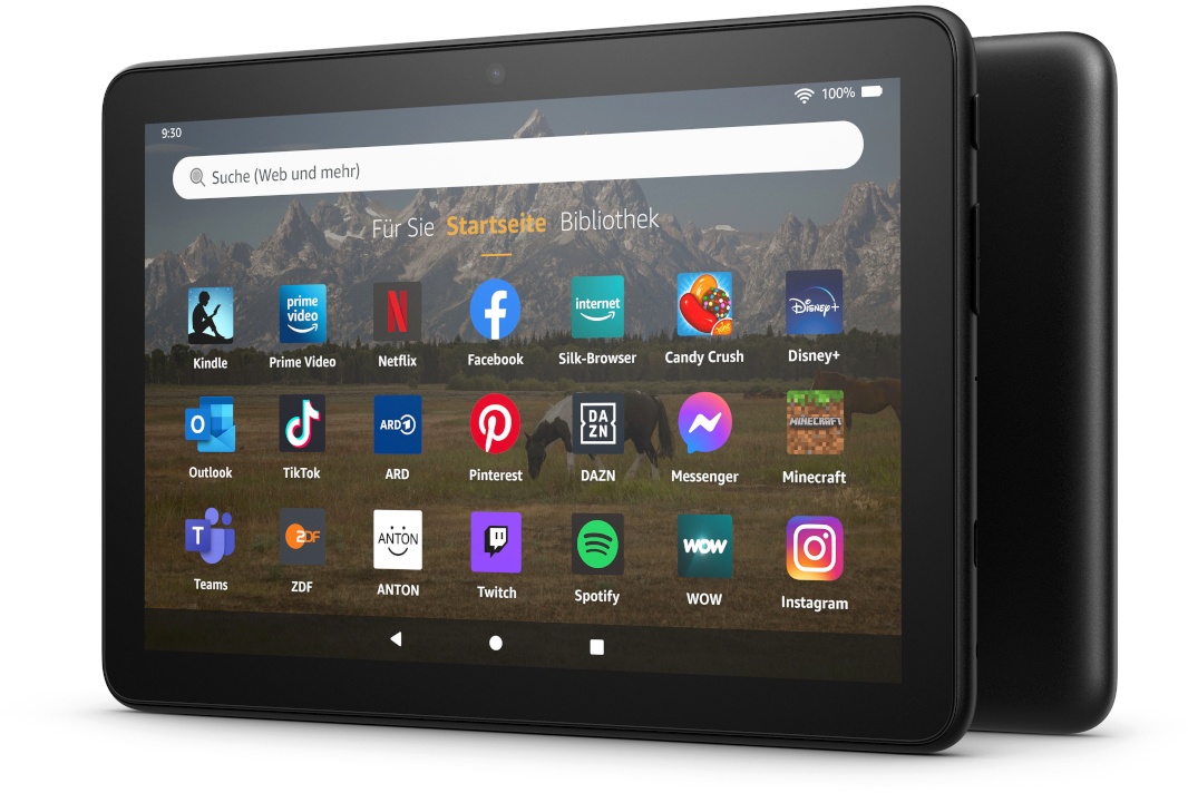 Amazon Fire HD 8-Tablet, 8-Zoll-HD-Display, 32 GB 2022 Schwarz mit Werbung