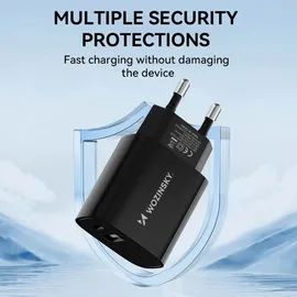 wozinsky USB-A auf USB-C 20W Adapter Schwarz