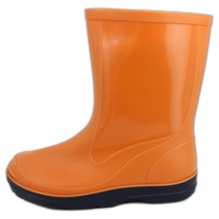 Beck Regenstiefel Basic, robuster wasserdichter Gummistiefel (für Mädchen und Jungen, in vielen Farben und Größen verfügbar) schmaler Schlupf-Stiefel, herausnehmbare Innensohle orange 32Beck