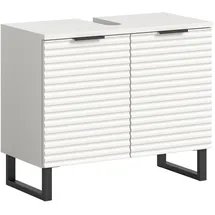 xonox.home Waschbeckenunterschrank Riff 70 x 59 x 34 cm Weiß