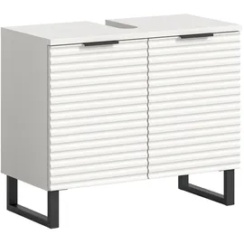 xonox.home Waschbeckenunterschrank Riff 70 x 59 x 34 cm Weiß