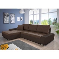 Sofnet Ecksofa Faris, mit Schlaffunktion und Bettkasten, Schlafsofa - Wohnlandschaft - Big Couch braun