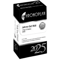 CHRONOPLAN Kalendereinlage 2025 Jahres-Set Midi (9,6 x 17,2 cm)