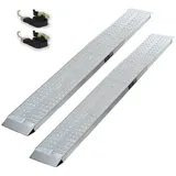 Baumarktplus TRUTZHOLM 2 x Auffahrrampen 200 x 28 cm 540 kg Alu gelocht starr grau Verladerampen Motorradrampen