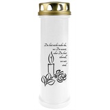 HS Candle 5er Pack Grabkerzen mit Motiv, Grablicht mit Brenndauer von ca. 4 Tage, Motiv: Kerze, in vielen weiteren Varianten