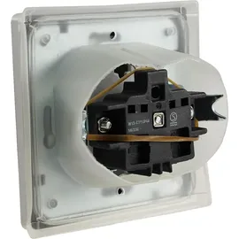 ChiliTec DELPHI Schutzkontakt-Steckdose IP44, 250V/ 16A, inkl. Rahmen, UP, weiß, 2 Stk - Schwarz