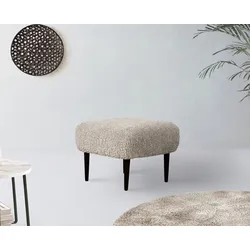 Polsterhocker "Dinah", beige, B:64cm H:48cm T:64cm, 100% Polyester, LEGER HOME BY LENA GERCKE, Hocker, passend Zum Sessel "Dinah"