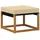 vidaXL Outdoor-Fußhocker Massivholz Akazie beige