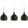 EGLO Roccaforte 3-flg. Ø 17 cm rund schwarz/gold