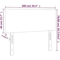 VidaXL LED Kopfteil Blau 100x5x78/88 cm Stoff