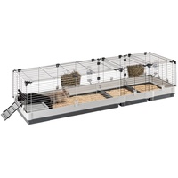 Ferplast - Meerschweinchen Käfig - Hasenkäfig - Kaninchenkäfig - Häuschen und Zubehör Inklusive - Viel Platz für Kaninchen - Öffnenden & Modular - 205 x 60 x h 50 cm - Krolik, 200