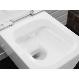 Hansgrohe EluPura Q Wand-WC mit WC-Sitz Weiß spülrandlos
