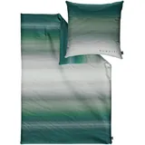 Bugatti Bettwäsche 155 x 220 cm - 100% Baumwolle, Reißverschluss, anschmiegsam, weich & waschbar, Mako Satinbettwäsche bugatti", grün