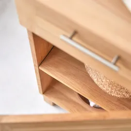 Tikamoon Badschrank aus Teak 45 cm Massivholz beige
