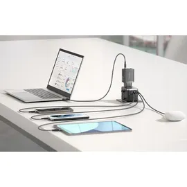 Vention Wandladegerät Vention FJFB0 Universal GaN 2x USB-C 2x USB Schwarz