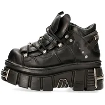 New Rock M.106-S112, schwarz, Plateau und Verzierungen Metallic Urban Black Shoes - 42 - 42 EU