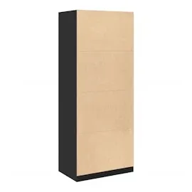 vidaXL Kleiderschrank Schwarz 80x50x200 cm Holzwerkstoff