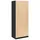 vidaXL Kleiderschrank Schwarz 80x50x200 cm Holzwerkstoff