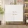 Okwish Sideboard Weiß, Holzwerkstoff, 36x90x80 cm, Wohnzimmer, Kommoden & Sideboards, Sideboards