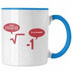 Trendation Tasse Trendation – Mathelehrer Tasse Mathematiker Physik Tassen mit Spruch Lustig Kaffeetasse Physiker Geschenk Mathestudent Sprüche blau