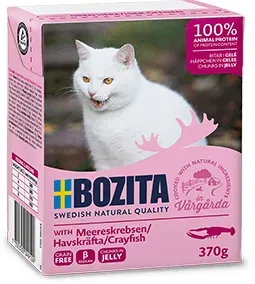 BOZITA Cat Häppchen in Gelee mit Meereskrebsen 370g (Rabatt für Stammkunden 3%)