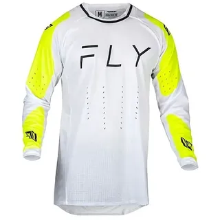 FLY RACING Evolution Trikot - Weiß/Neon-Gelb / L