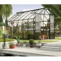 Vitavia Gewächshaus Phönix 9900 ESG/NSG, inkl. Fundament, ca. B257/H254/T386 cm, Schwarz