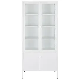 VCM Vitrine Brisbane Stahl Weiß