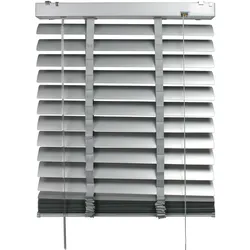 Jalousie LIEDECO "Aluminiumjalousie" Gr. 1, silber (silberfarben), B:60cm H:175cm, Jalousien, mit 50 mm Lamellen