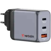 Verbatim GaN 65W 2xUSB-C PD, 1xUSB-A QC 3.0 32201