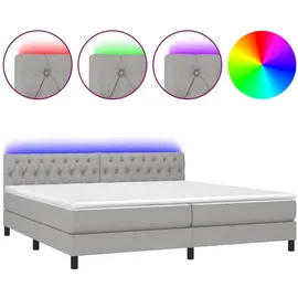 vidaXL Boxspringbett 200 x 200 cm Hellgrau