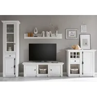 Home Affaire Wohnwand California, (Set, 4-St), bestehend aus Standregal, Lowboard, Wandregal, Highboard weiß