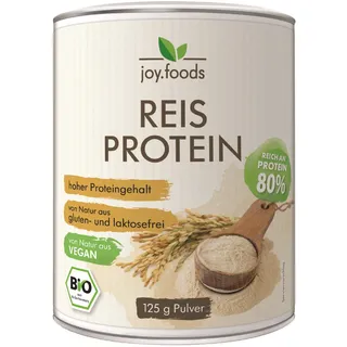 joy.foods Bio Reisprotein, rein pflanzliche Proteinquelle, 125g