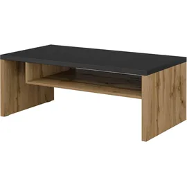 INOSIGN Couchtisch INOSIGN "Cross, Breite 120 cm, moderner Sofatisch für Wohnzimmer", braun (wotan eichefarben, schwarz, wotan eiche, schwarz), B:120cm H:45cm T:60cm, Tische, Couchtisch, Tisch mit offenem Fachboden