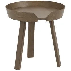 Muuto - Around Beistelltisch, Ø 45 cm, dunkelbraun