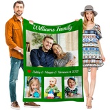 Kuscheldecke Mit Foto Bedrucken, Personalisierte Flauschig Selbst Gestalten Fotodecke Mit Eigenem Foto und Text Super Weich Flanell Fotodruck Geschenk Für Familie Geburtstag Weihnachten (150×200cm)