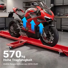 XPOtool Rangierschiene Motorrad Metall bis 570 kg