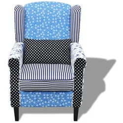 vidaXL Sessel mit Patchwork-Design Stoff