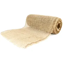 D.RECT Juteband Natur Braun Rolle 20x500cm - 20cm Breit - Jute Geschenkband Vintage - Dekoband Hochzeit - Jutestoff für Floristik und Dekoration