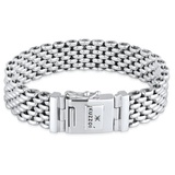 KUZZOI Herren Robust Kastenverschluss 925 Sterling Silber Herrenschmuck