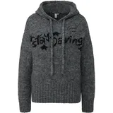 QS Flauschiger Kapuzenpullover grau XXL