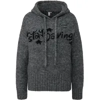 QS Flauschiger Kapuzenpullover grau XXL