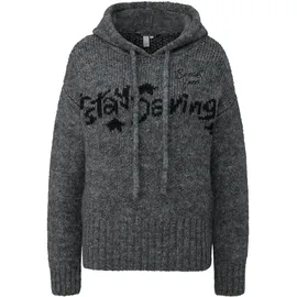QS Flauschiger Kapuzenpullover grau XXL