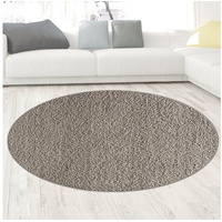 Teppich Wohnzimmer Teppich flauschig warm • in sand, Carpetia, rund, Höhe: 30 mm beige|braun rund - 120 cm x 120 cm x 30 mm